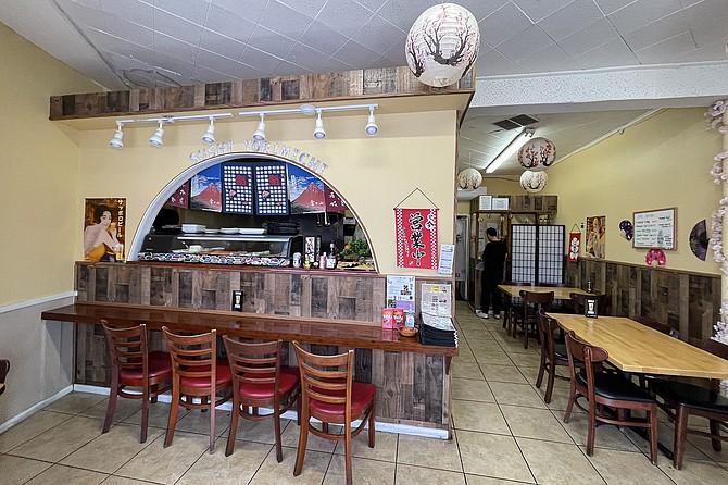 Interior reminiscent of many hole-in-the-wall Japanese eateries
