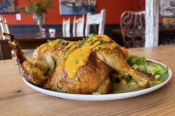 Half roasted chicken