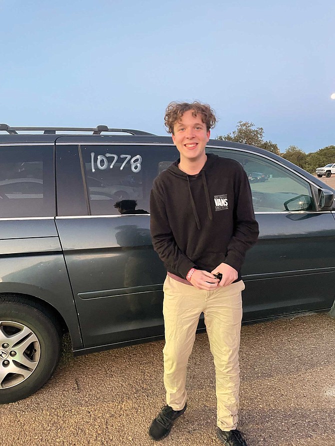 The other hit of the night is a beat-up Honda minivan that spins its wheels and revs its engine before each of its races. The driver is 18-year-old Bryce Gibson from Scripps Ranch.