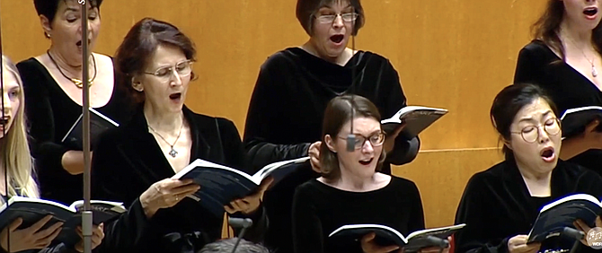 It was difficult to judge the vocal quality of the soloists and the chorus because of the amplification.