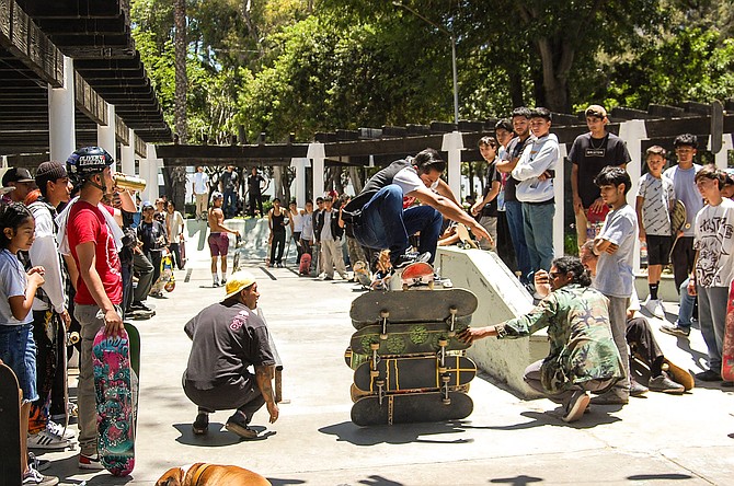 In Tijuanaskaters would skate in the middle of a circle and try to push one another outside of the area.