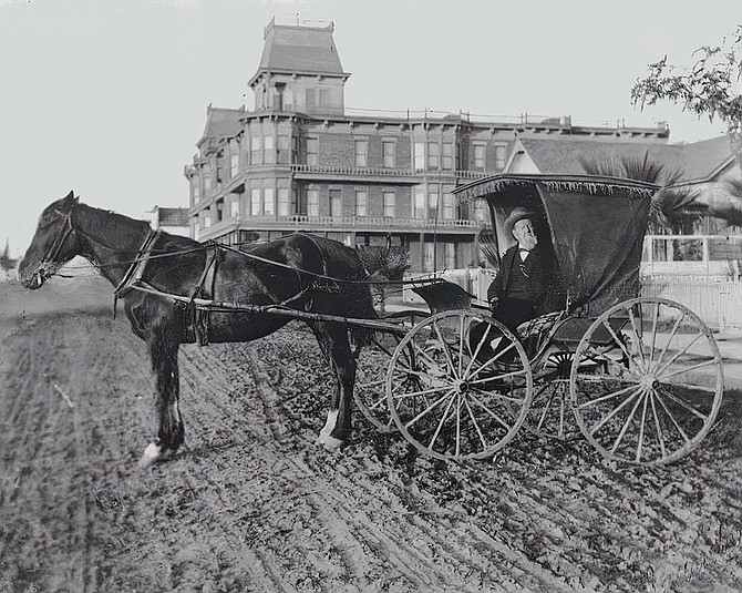 Alonzo Horton in front of the Hotel circa 1895 (courtesy "Vintage San Diego The Group" Facebook page)