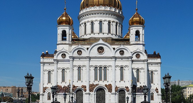 The Cathedral of Christ the Savior, finished in 1880, had been commissioned in 1812 by Tsar Alexander I.