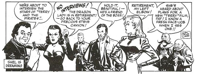 Shel Dorf as drawn by Milt Caniff