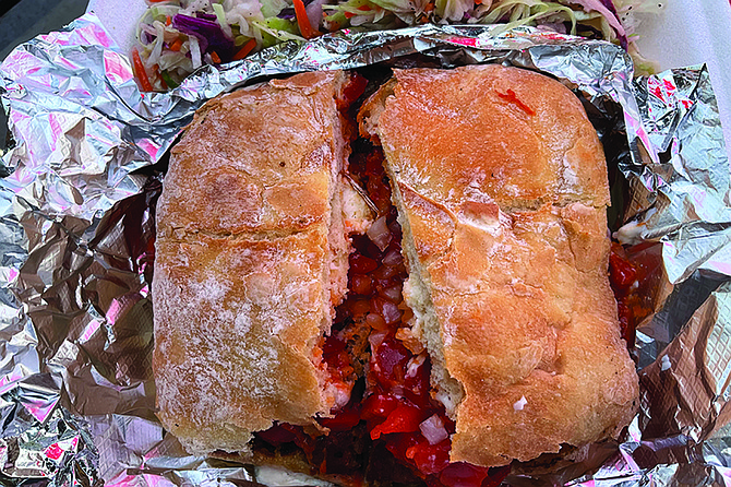 Balkan-style burger: it’s in the ciabatta and the sauces.