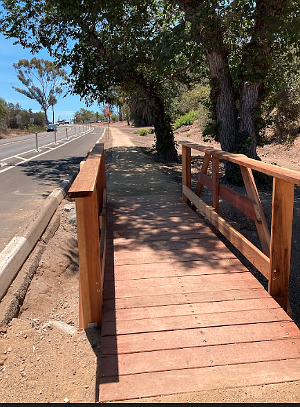One of four new wooden bridges