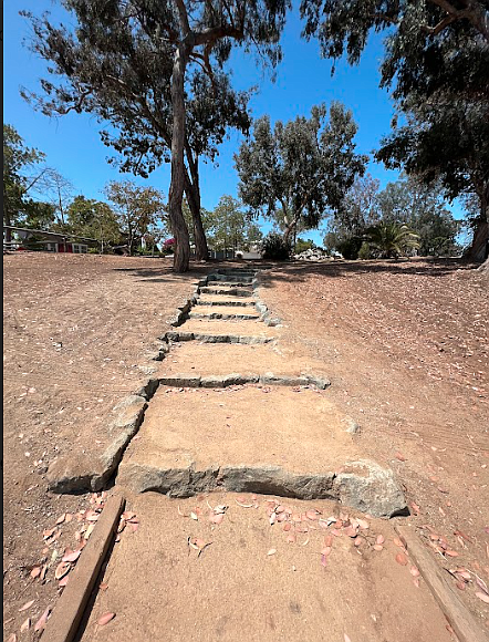 New set of stone stairs at the top of 26th
