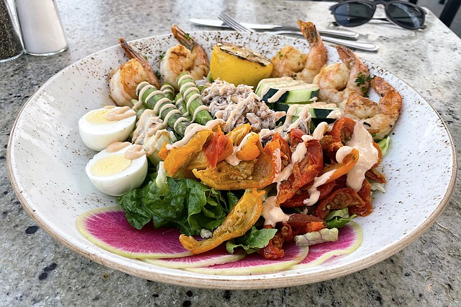 Baja crab louie ($20), with shrimp added for $10
