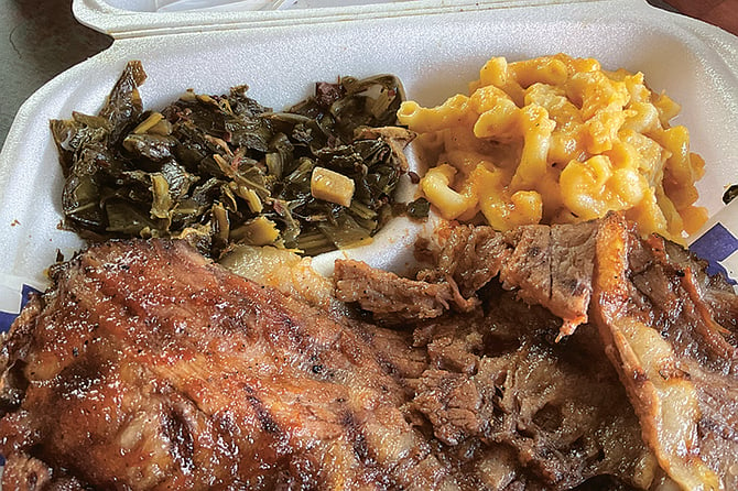 Kevin’s brisket dinner combo. Unexpected star? The collard greens.