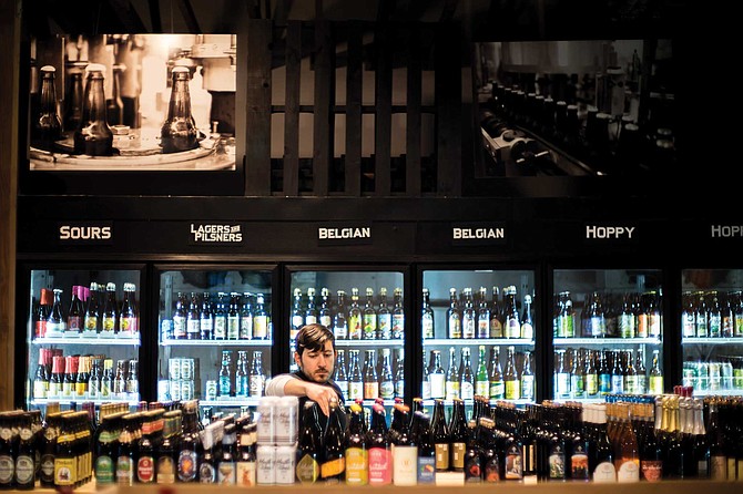Beers of all styles at Bottlecraft, ready for consumption.