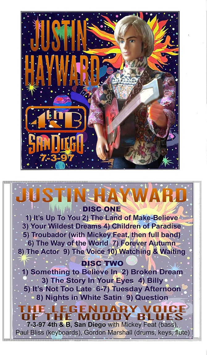 Bootleg CD from a 7-3-97 Justin Hayward concert at 4th & B