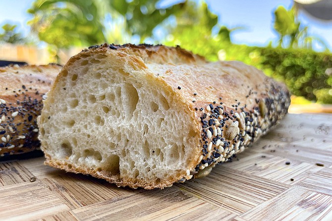 A seeded baguette