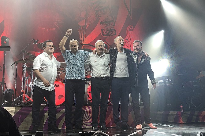 Nick Mason’s Saucerful of Secrets is Nick Mason, Spandau Ballet guitarist Gary Kemp, longtime Pink Floyd touring bassist Guy Pratt, guitarist Lee Harris, and keyboardist Dom Beken.