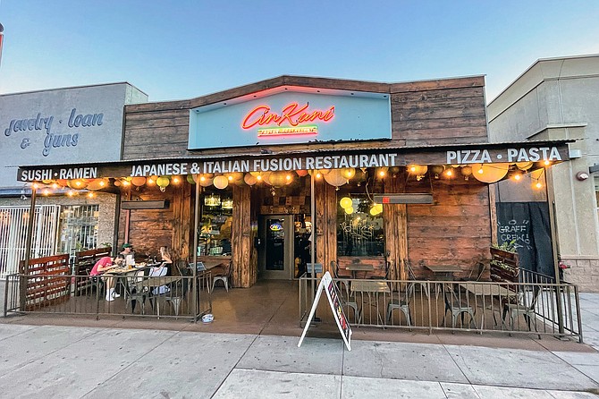 One restaurant, serving ramen, sushi, pizza, and pasta