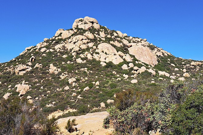 Lawson peak just before the sandy crossroad.