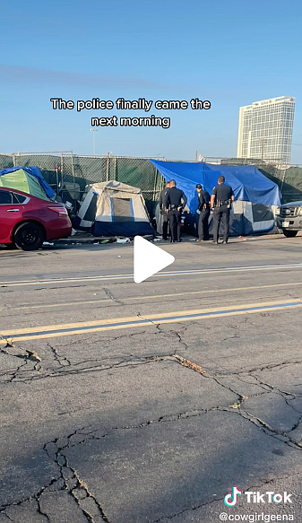 "The police finally came the next morning (October 17)."