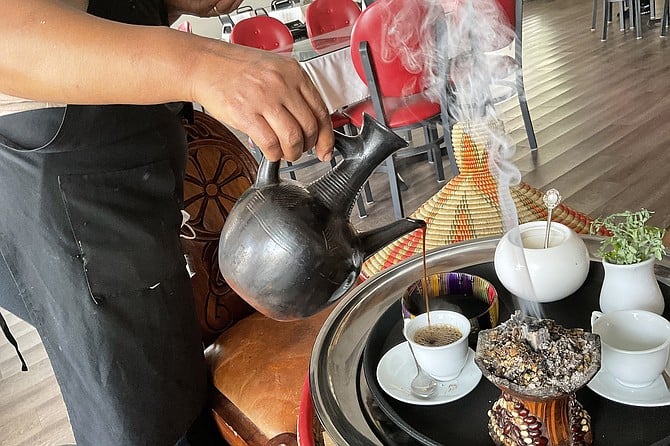 Pouring ceremony: Hasn’t really changed in 1,000 years. The coffee? So-oo good.