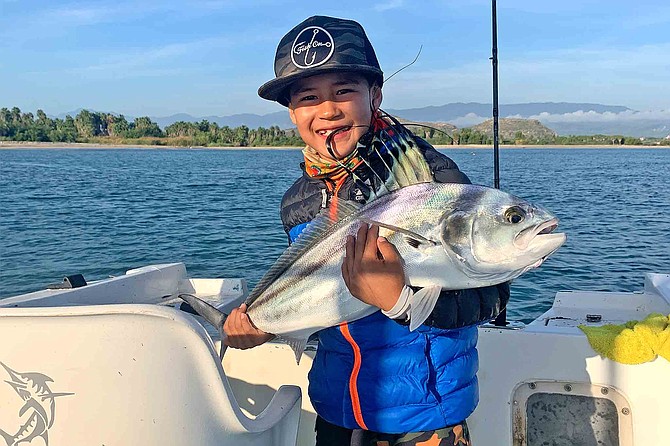 Our first photo contest winner of two Half-Day passes for fishing aboard the Premier is 9-year-old Taj Klammer of Encinitas. Taj caught and released this eight-pound roosterfish while fishing near Los Cabos, Baja California Sur in October of this year. Congratulations Taj!