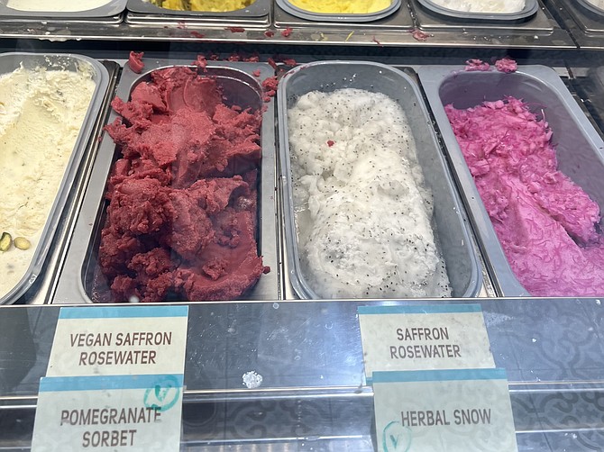 Persian ice cream flavors at Mashti Malone's