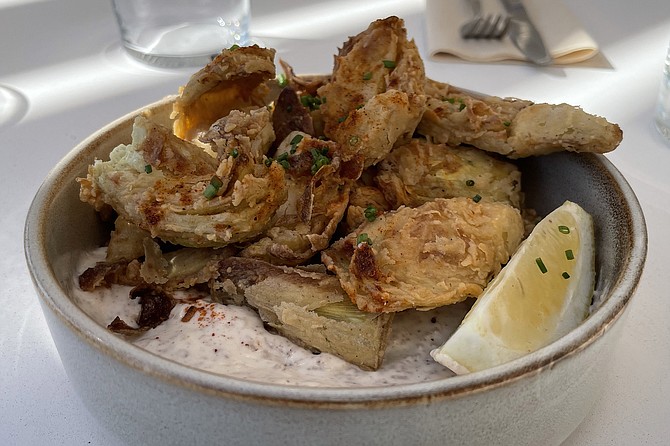 A dish of fried artichoke, inspired by the 2000 year old Jewish community in Rome