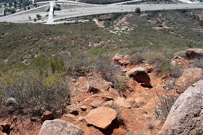 Looking down from the top of the first section.