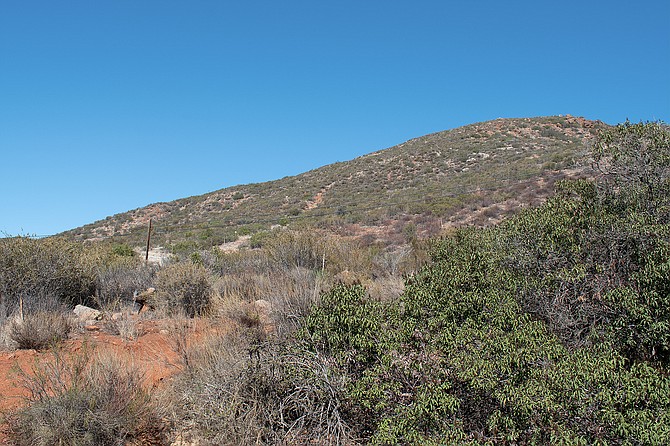 Looking up at the first climb from the trailhead.