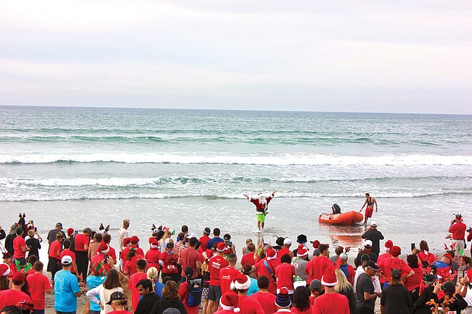 The Red Nose Run on Del Mar Beach