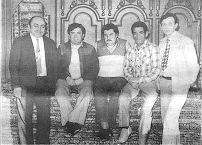 Halit Aydin (far left), Yalcin Kocak (second from right), Hussein Erim (far right)