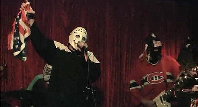 Barefoot Hockey Goalie