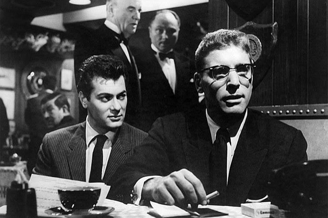 Tony Curtis and Burt Lancaster star in Sweet Smell of Success, a film noir classic about a powerful but unethical Broadway columnist who coerces a press agent into breaking up his sister's romance with a jazz musician.