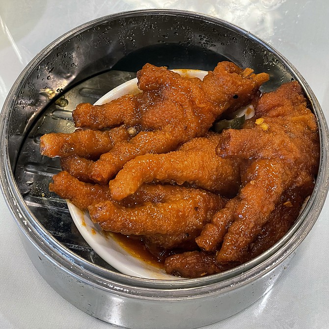 Chicken feet, not pretty, but considered a delicacy of sorts