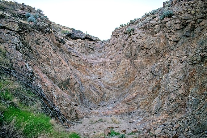 Climbing rocky chutes