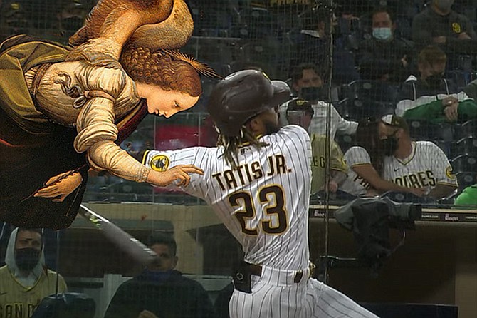Special “God’s-eye” cam footage shows angel touching the slugger’s shoulder at precise moment of his labrum tear.