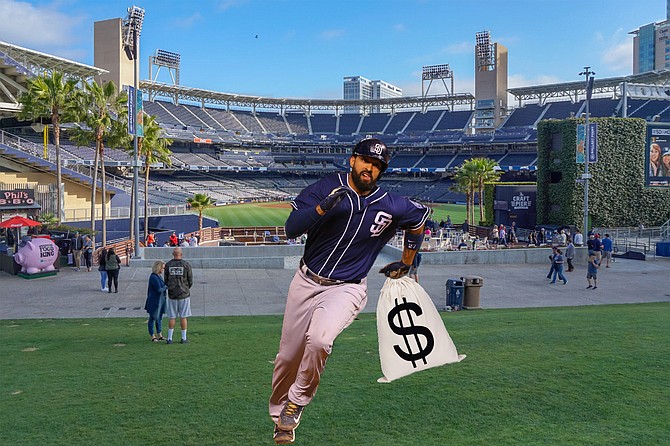 Respect the hustle: Matt Kemp, last seen giving his all to get out of San Diego while the getting is good and lucrative.
