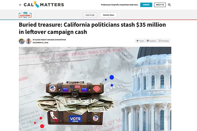 Under the headline “Buried treasure: California politicians stash $35 million in leftover campaign cash,” CalMatters reported on December 27 that Lorena Gonzalez had, in May, set up a new political committee called The Future of Workers Action Fund.