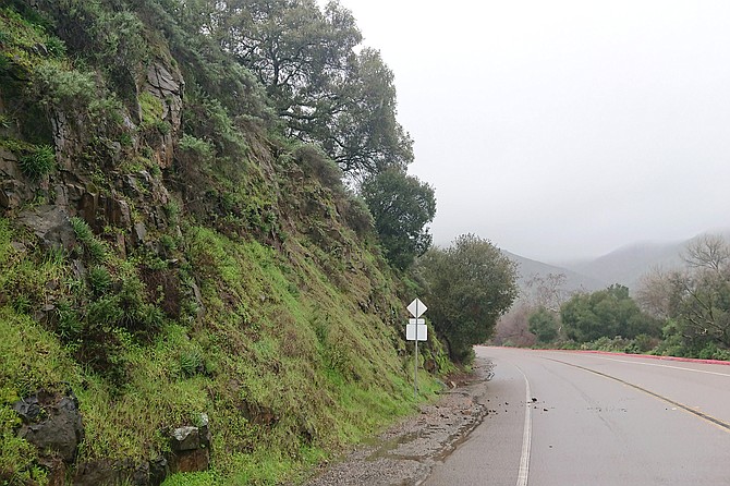 A quiet Father Junipero Serra road.