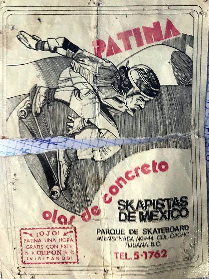 The original flyer from the Tijuana skate park, Skapistas De Mexico.