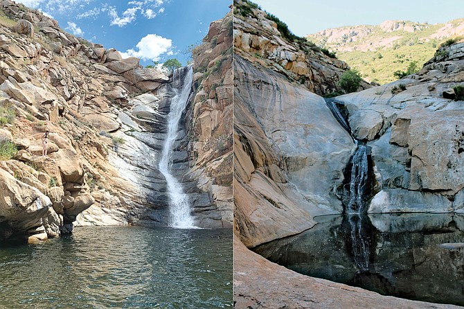 Cedar Creek Falls and Three Sisters Falls are two of many waterfalls benefitting from San Diego's recent rains.