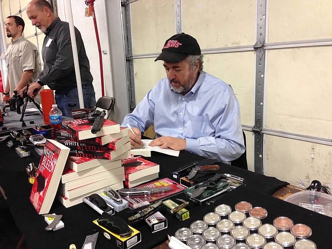 Book signing for White Girl Bleed a Lot, subtitled The Return of Racial Violence to America and How the Media Ignore It.