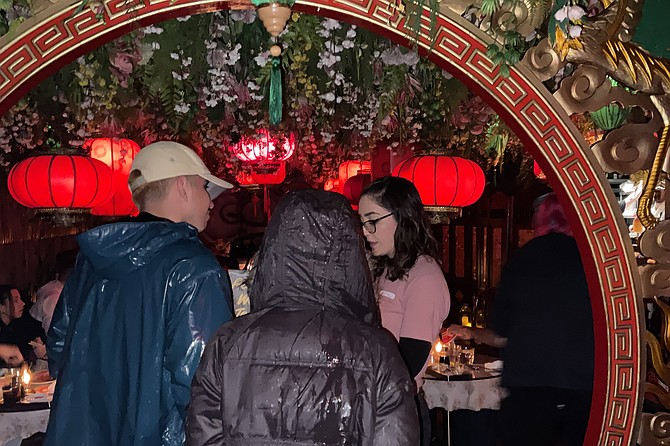 Hopefuls on a Saturday night. Restaurant does not take reservations