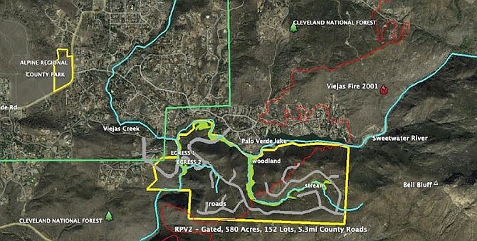 While the development is located in the Alpine Community Planning Area, it falls  outside the village center.