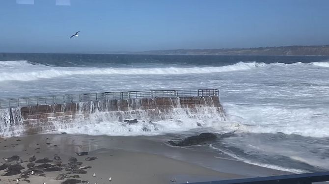 "It will often take up to a half hour to return to shore in waves this big."