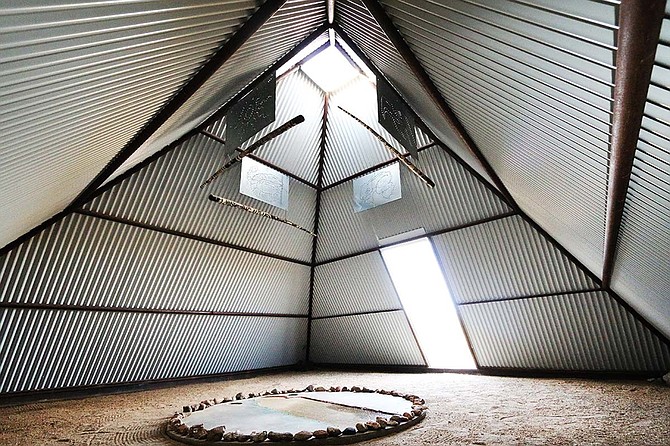 Inside the pyramid