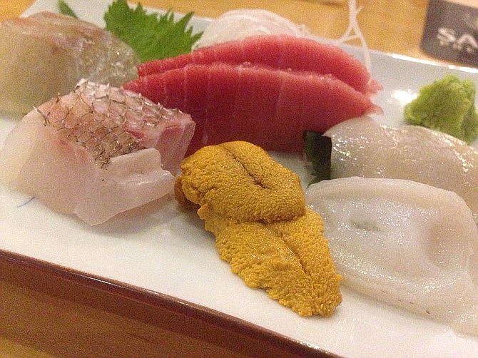 The sushi nerds sitting at the bar should buy Chef Akio Ishito a beer.