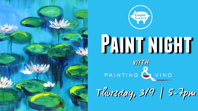 Sit on the patio of the Embarcadero Carnitas Snack Shack while painting water lilies and sipping cocktails.