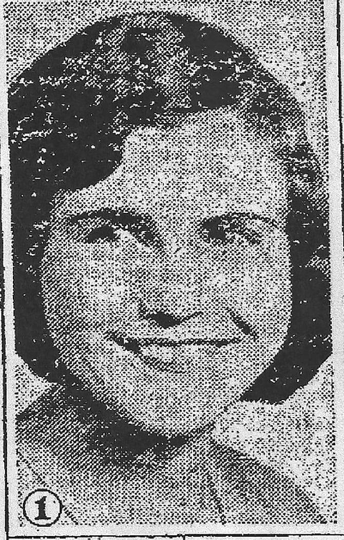 San Diego High School Yearbook Photograph of Louise Teuber.