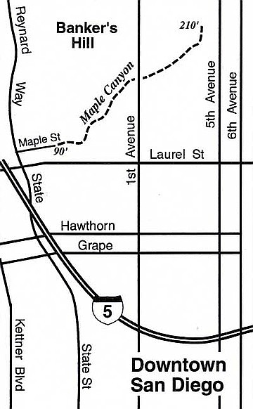 Maple Canyon can most conveniently be entered at the eastern dead end of Maple Street.