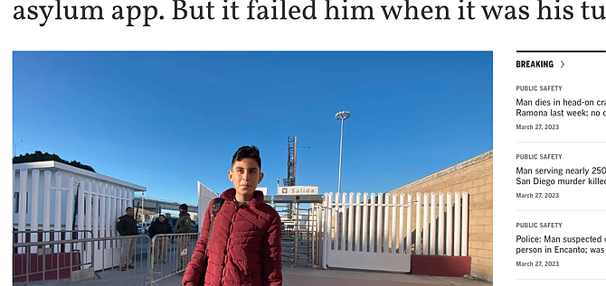 Carlos was featured in a Feb. 3 story in the San Diego Union-Tribune by Yolanda Morales. The irony of the Morales story was that Carlos, having helped others with the app, could not cross with his family.