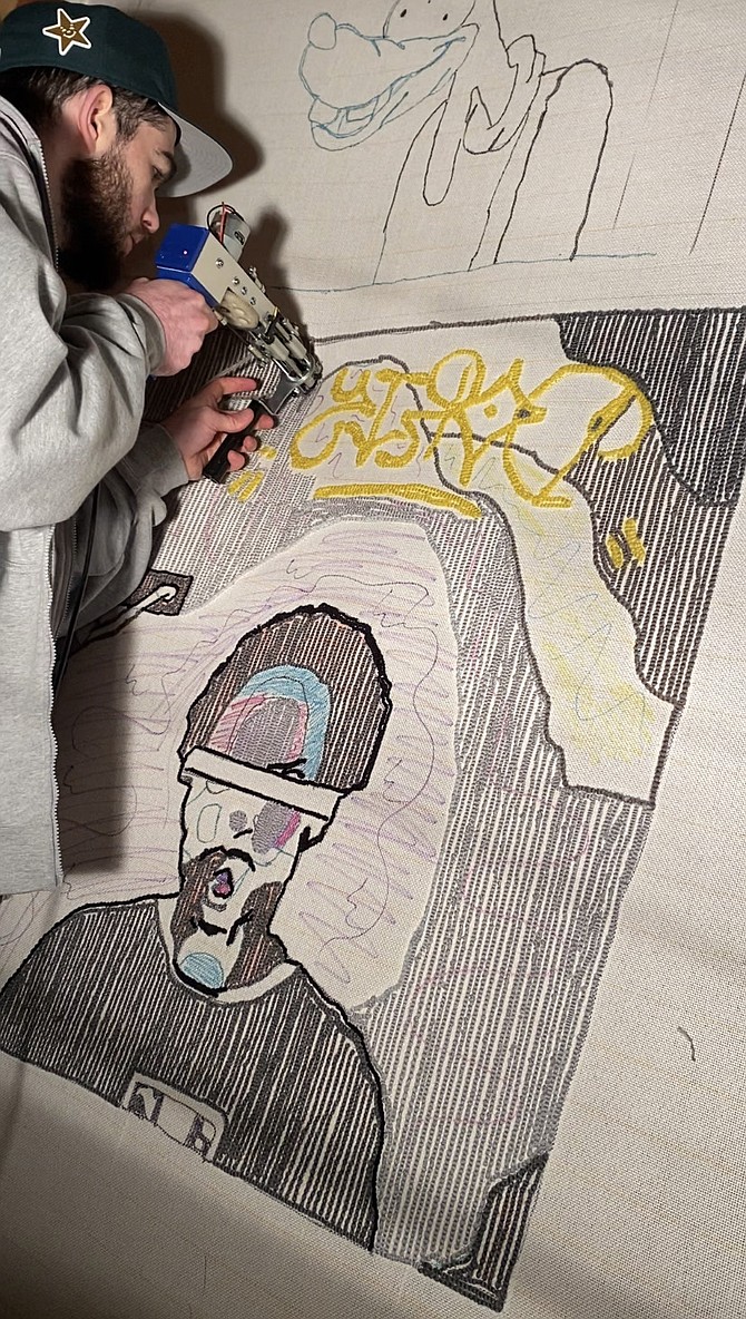 Gus Grimm has been scouring thrift shops to resell clothing on the popular website Depop.