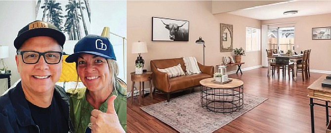Jolie Brent’s side-hustle cash comes from their home staging business. “It’s been a funny little business that has helped us so much with the extra money we need here in San Diego. If we did not have this right now, we’d be hosed.”